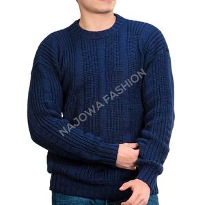 Haute qualité 100% coton hommes pull décontracté hiver mode chaud confortable vêtements tricotés avec Logo avant en gros disponible - Product Image 1