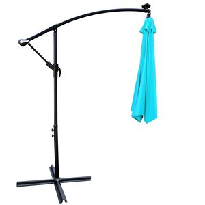 Ombrellone da Esterno da 3 Metri con Luci LED Solari, Impermeabile, 8 Stecche, Base a Croce con Manovella per Esterni - Product Image 5