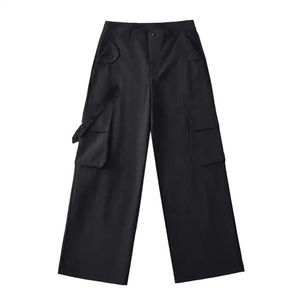 Pantalones Cargo de Moda Urbana para Mujer con Logotipo Bordado Personalizado, Pantalones Cargo de Tela de Algodón Ligera para Mujer, Servicio OEM - Product Image 4