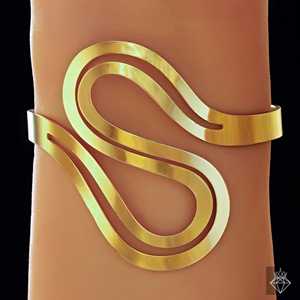 PRAO Anti-Tarnish Gold Plated Bracelet & <b>Ring</b> <b>Set</b> Curved Fashion Jewelry <b>for</b> <b>Women</b> - Product Image 5