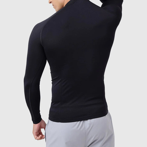 <b>Men's</b> Long Sleeve MMA BJJ Rash Guard with <b>turtle</b> <b>neck</b> style rashguard Sports Martial Arts Training Shirt for Custom Logo - Product Image 2
