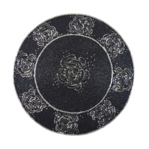 Decorative Color <b>Rounded</b> <b>Placemat</b> With Beads Design Pats For Home Decor Tableware Dinning Table Party and Wedding Design Pads - Product Image 6