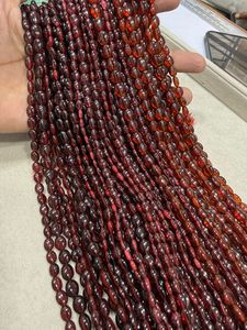 AAA Quality Premium Natural Red Garnet Smooth Oval <b>Beads</b> 6*8mm 16 inches Strands Natural Gemstone For Jewelry Making - Product Image 4