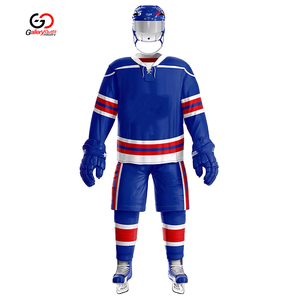 <b>Wholesale</b> Custom Team <b>Ice</b> <b>Hockey</b> <b>Jerseys</b> V-Neck Long Sleeve Fight Strap Tackle Twill Embroidered <b>Practice</b> League Uniforms - Product Image 5