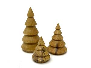 Juego de Decoración Navideña de Madera, 3 Piezas, Decoración Rústica Hecha a Mano para Mesa, Tema Forestal, Forma Triangular, Decoración Invernal para el Hogar - Product Image 6