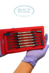 Mejor Manual Premium azul titanio recubierto antiadherente Dental compuesto relleno instrumento Set BSZ SURGICO Dental quirúrgico - Product Image 5