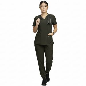 Custom Logo Medical <b>Nurse</b> <b>Scrubs</b> Suits High Quality Polyester Cotton Breathable Comfortable Hospital Uniform OEM Service - Product Image 6
