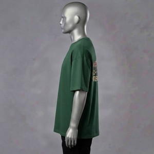 เสื้อยืดโอเวอร์ไซส์ผู้ชายแบรนด์สั่งทำพิเศษ แขนสั้น พิมพ์ลายตัวอักษรสีเขียว สไตล์ลำลอง คอกลม ผ้าฝ้าย 100% ทรงปกติ น้ำหนักเบา - Product Image 5