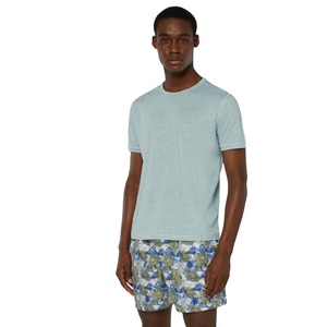 Alta calidad 100% algodón camisetas en blanco al por mayor ligero personalizado mejor venta producto algodón moda hombres camiseta OEM - Product Image 1