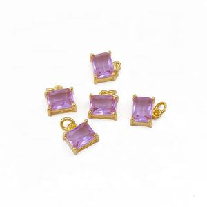 Venta al por mayor chapado en oro rosa fucsia cuarzo colgante collar diseños punta ajuste piedra preciosa componentes de joyería de moda - Product Image 5