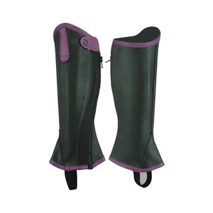 Customized Cowhide Leather Horse Riding Chaps Adjustable Equestrian Half Chaps Heavy Duty Horseback Riding <b>Protective</b> <b>Shield</b> - Product Image 3