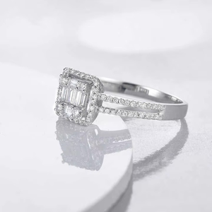 แหวนทองประดับเพชร GIA VCD เพชรเลี้ยงในห้องปฏิบัติการ แหวนหมั้น แหวนแต่งงานสำหรับผู้หญิง - Product Image 4