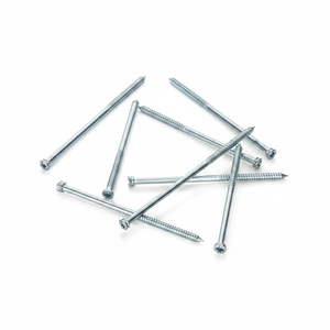 Tornillos parciales de cabeza ranurada de acero al carbono con doble extremo zincado, métricos/pulgadas, grado industrial PDC, clase 4.8 6.8, para fijación de madera - Product Image 5