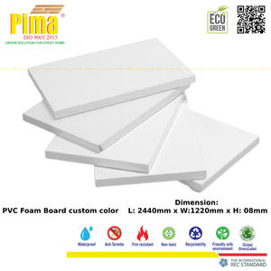 Panneaux de revêtement en plastique non toxiques pour l'utilisation de meubles Feuille de panneau de mousse PVC WPC couleur personnalisée 25mm épaisseur 0.6G/cm3 densité - Product Image 1