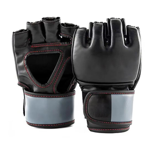Gants de boxe MMA en cuir professionnel de haute qualité, personnalisables, antidérapants, avec sangle de poignet réglable - Product Image 1