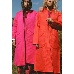 Handmade Velvet Overcoat Design Breathable Knitted For <b>Women</b> High Quality Premium Boho Fashion Suzani Long Coat Kimono - Product Image 3