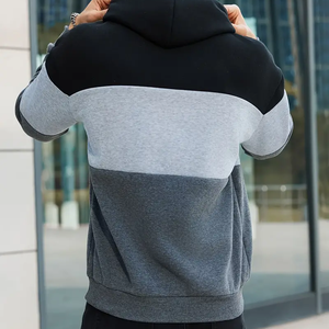 เสื้อฮู้ดดี้แฟชั่นผู้ชายพิมพ์ลายดิจิทัลสำหรับฤดูหนาว ทรงปกติ ผ้าฝ้ายฟลีซ 100% ระบายอากาศได้ดี เป็นมิตรกับสิ่งแวดล้อม มีกระเป๋าแบบจิงโจ้  ความต้องการสูง - Product Image 4