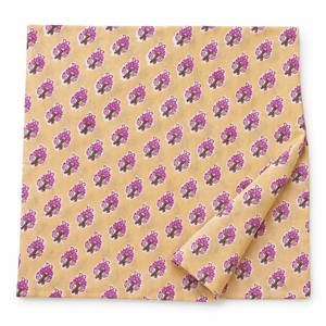 Tissu en voile de coton tissé léger imprimé à la main Pinksa, 90 GSM, largeur 43/44 pouces, motif floral unisexe, fil 60S/60S, en stock - Product Image 5