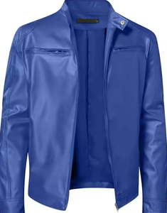 เสื้อแจ็คเก็ตหนังแท้สำหรับผู้ชาย สวมใส่สบาย ทรงเข้ารูป ระบายอากาศได้ดี คอตั้ง เหมาะสำหรับฤดูหนาว สไตล์ไฮสตรีท - Product Image 1