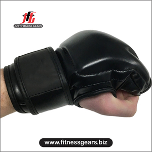 ถุงมือชกมวยหนังแท้สำหรับฝึกซ้อมระดับมืออาชีพ MMA แบบครึ่งนิ้ว น้ำหนักเบา กันลื่น ปิดด้วยแถบตีนตุ๊กแก คุณภาพสูง - Product Image 5