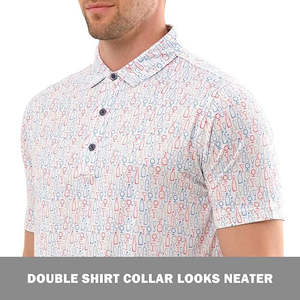 Chemises Polo en Coton Polyester de Haute Qualité avec Logo Brodé Personnalisé, Uniformes, Manches Courtes, Chemises Polo de Golf pour Hommes - Product Image 3