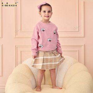 Ensembles de vêtements pour filles en tricot 3D imprimé au crochet, collection automne, ODM OEM, vente en gros Vietnam, 100% coton respirant - Product Image 3