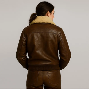 Veste formelle en cuir de mouton artisanal Leathertex Premium pour homme, col en fourrure de renard, respirante, imprimé animal, automne, coton - Product Image 2