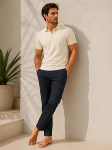 Polo homme premium conçu pour un style décontracté et sportif, tissu léger, texture douce, idéal pour l'été, confortable à porter. - Product Image 5