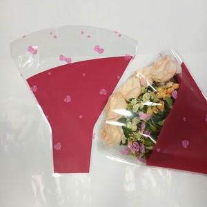 Factory Custom Waterproof Cellophane OPP (BOPP) flower wrapping <b>Paper</b> see through with heart <b>pattern</b> for Flower Bouquet - Product Image 3