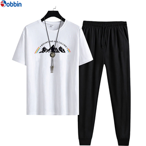 Conjunto Deportivo para Hombre, Verano, Simple, Suave, Cómodo, Nuevo Estilo, Venta Caliente, Casual, Elegante, a la Moda, Deportivo, Manga Corta, 2 Piezas - Product Image 3