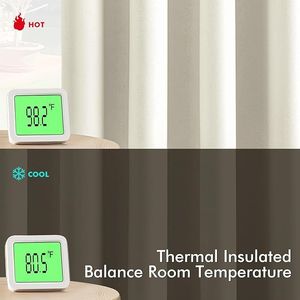 Tende Oscuranti Termoisolanti con Occhielli Solidi, Colore Crema, per Camera da Letto e Soggiorno, Lunghezza 63 Pollici, 2 Pannelli - Product Image 6