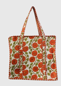 Sac fourre-tout en toile brodée bohème avec motif floral, sac de shopping pour femmes, toutes saisons, fermeture ouverte - Product Image 3