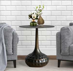 Mesa de Centro Moderna de Metal para el Hogar con Tapa de Vidrio Templado, Muebles Decorativos para Sala de Estar - Product Image 6