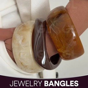Handmade Resin Round Bangles 3 pcs set Fashion Party Style Wedding & Holiday Gift - Product Image 2