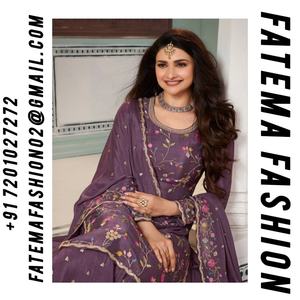 Vestido de diseñador Heavy Blooming Viscose Chinon Jacquard Material Plazo Beautiful Heavy Designer Boutique Vestidos Collection Plazo - Product Image 2