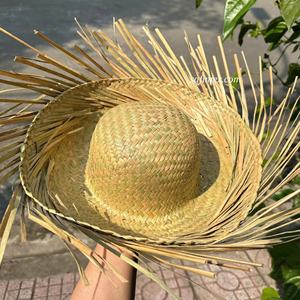 Chapeau de paille Pava, Sombrero portoricain, Chapeau de paille Bad Bunny, couleur naturelle, pour l'été, costume hawaïen, chapeau de plage, prix abordable - Product Image 5