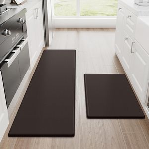 2 Tappeti da Cucina Antifatica, Tappetini Ammortizzati Antiscivolo per Scrivania, Tappetino Impermeabile per Pavimento della Cucina - Product Image 1