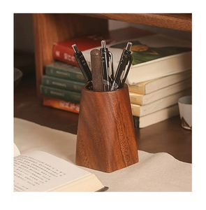 Organizador de Escritorio de Madera con Diseño Elegante, Porta Tijeras y Porta Lápices de Colores, Contenedor de Almacenamiento para Oficina - Product Image 3