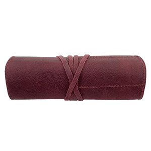 Rouleau de rangement pour marqueurs en cuir coloré, organisateur d'accessoires de dessin professionnels, personnalisation de marque OEM, prix d'usine en gros - Product Image 3