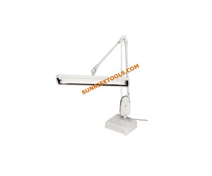 Lampe de bureau à lumière diurne en métal blanc SUNTOOLS/STIPL avec bras réglable pour l'inspection et la magnification des bijoux - Product Image 2
