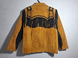 <b>Men's</b> Vintage <b>Suede</b> Leather <b>Jacket</b> With Fringe And Embroidery Western Style Turn-down Collar Single Breasted Coat Winter Wear - Product Image 6