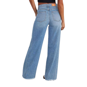 Nouveaux pantalons pour femmes en gros – Meilleurs jeans en denim pour femmes, style skinny, bleu délavé, coupe ample pleine longueur - Product Image 2