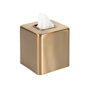 Glam Gold Tone <b>Paper</b> <b>Tissue</b> Box Holder Convenient Desk Accessory Decorative Ornament Convenient Kitchen <b>Tissue</b> Holder - Product Image 2