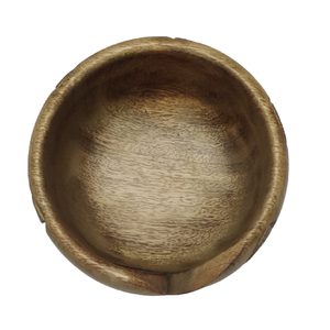 Bol décoratif en bois de manguier naturel de haute qualité, fait main, de luxe, rond, vintage, multi-usages, finition brune, personnalisé - Product Image 2