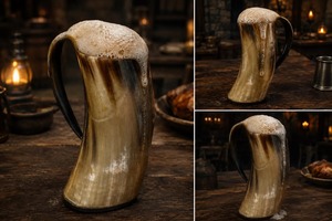 Wholesale Supply Polished Natural Horn <b>Mugs</b> Modern Design Handcrafted HASAN CRAFT Brand Coffee Tea <b>Soup</b> Wedding Home Use Handle - Product Image 3