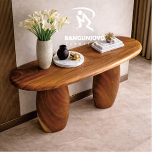 Mesa Consola de Madera Maciza de Alta Calidad SUAR WOOD, Almacenamiento Duradero, Fácil Montaje, Diseño Moderno Hecho a Mano para Sala de Estar - Product Image 3
