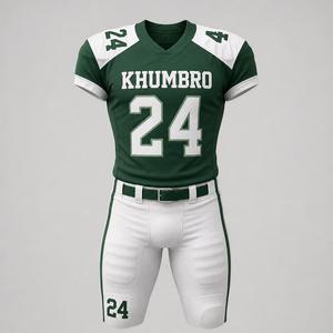 Conjunto de Jersey de Fútbol Americano Profesional Khumbro para Hombre, Cuello en V, Ajustado, Absorbente de Humedad, Impresión por Sublimación, para Todas las Temporadas, Gran Venta - Product Image 4