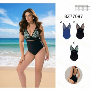 HDJ Plus Size One Piece <b>Swimsuit</b> <b>Tummy</b> <b>Control</b> Conservative Beachwear Sexy Monokini Bathing Suit BZ77097 - Product Image 3