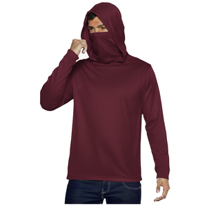 Hoodie de pêche personnalisé UPF50 respirant, léger, à séchage rapide, anti-humidité, manches longues, polyester, logo sur le devant, pour homme - Product Image 6