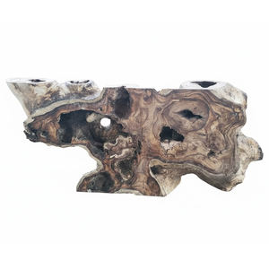 Mesa Consola de Madera Exótica Suar, Diseño Rústico y Duradero, Mesa Auxiliar Única de Una Sola Pieza, Estilo Moderno para Sala de Estar, Casa de Campo o Villa - Product Image 2